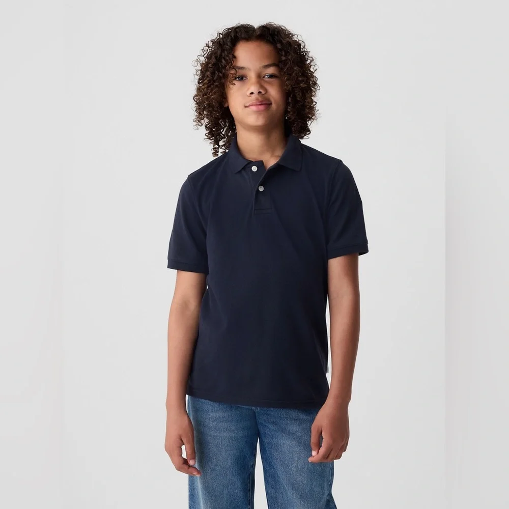 Gap Kids Uniform Polo Shirt in Navy Indigo Size XL 12